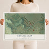 Map of Cranfills Gap, Texas, 12 x 18 inch unframed archival matte print