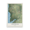 Map of Cross Roads, Texas, 12 x 18 inch unframed archival matte print