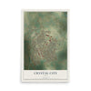 Map of Crystal City, Texas, 12 x 18 inch unframed archival matte print
