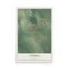 Map of Cushing, Texas, 12 x 18 inch unframed archival matte print