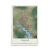 Map of Dalhart, Texas, 12 x 18 inch unframed archival matte print