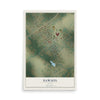 Map of Dawson, Texas, 12 x 18 inch unframed archival matte print