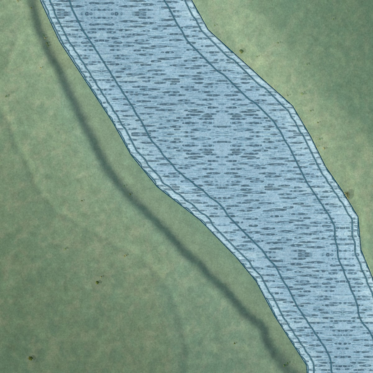 Second close-up of the map of Dayton Lakes, Texas print showing more streets and buildings