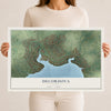 Map of DeCordova, Texas, 12 x 18 inch unframed archival matte print
