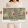 Map of Denver City, Texas, 12 x 18 inch unframed archival matte print