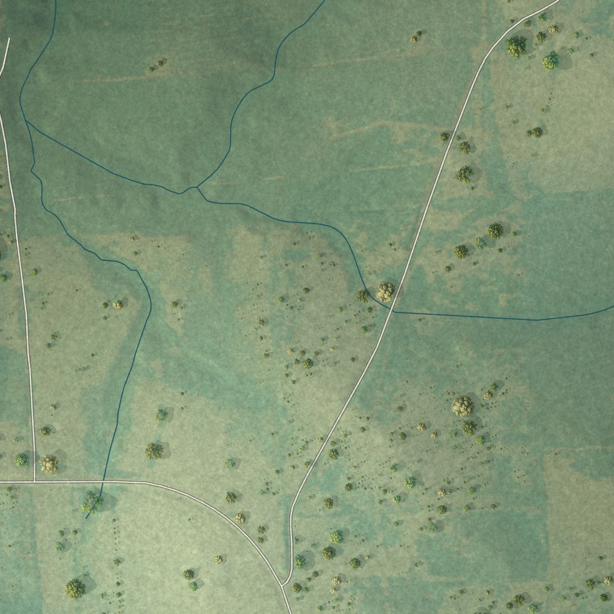 Second close-up of the map of Domino, Texas print showing more streets and buildings