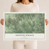 Map of Dripping Springs, Texas, 12 x 18 inch unframed archival matte print