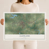 Map of Eastland, Texas, 12 x 18 inch unframed archival matte print