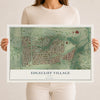 Map of Edgecliff Village, Texas, 12 x 18 inch unframed archival matte print