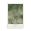 Map of Edgewood, Texas, 12 x 18 inch unframed archival matte print