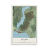 Map of El Lago, Texas, 12 x 18 inch unframed archival matte print