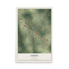 Map of Emory, Texas, 12 x 18 inch unframed archival matte print