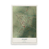 Map of Evant, Texas, 12 x 18 inch unframed archival matte print