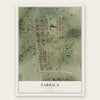 Fabrica, Texas map print, the full design