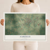 Map of Fairfield, Texas, 12 x 18 inch unframed archival matte print