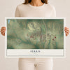 Map of Ferris, Texas, 12 x 18 inch unframed archival matte print
