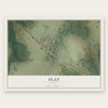 Flat, Texas map print, the full design