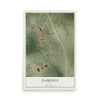 Map of Florence, Texas, 12 x 18 inch unframed archival matte print
