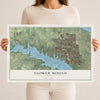 Map of Flower Mound, Texas, 12 x 18 inch unframed archival matte print