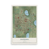 Map of Floydada, Texas, 12 x 18 inch unframed archival matte print