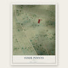 Four Points, Texas map print, the full design