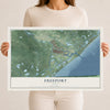 Map of Freeport, Texas, 12 x 18 inch unframed archival matte print