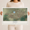 Map of Friona, Texas, 12 x 18 inch unframed archival matte print