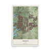 Map of Frisco, Texas, 12 x 18 inch unframed archival matte print