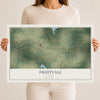 Map of Fruitvale, Texas, 12 x 18 inch unframed archival matte print