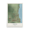 Map of Fulton, Texas, 12 x 18 inch unframed archival matte print