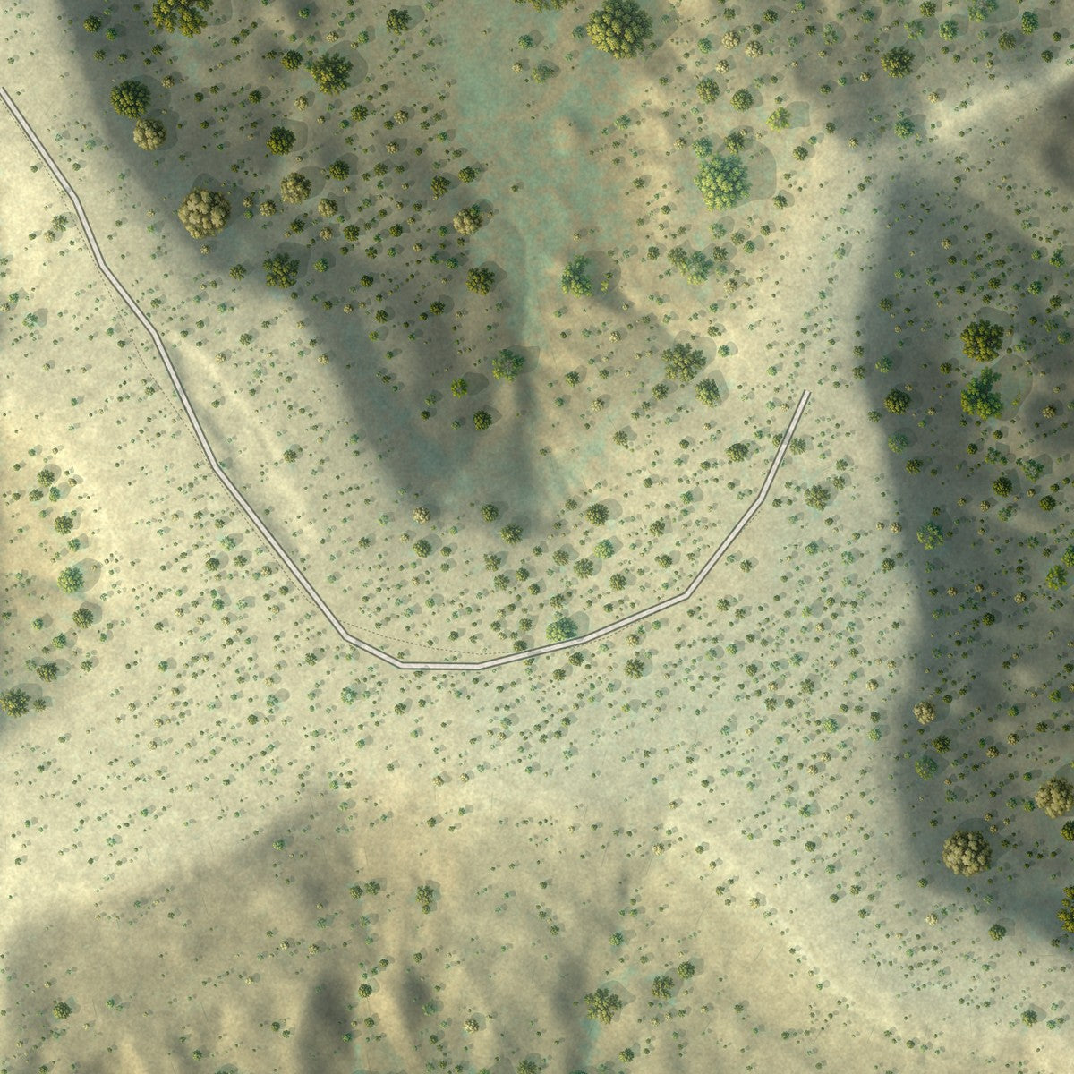 Close-up of the map of Gail, Texas print showing street and building detail