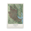 Map of Garland, Texas, 12 x 18 inch unframed archival matte print