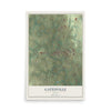 Map of Gatesville, Texas, 12 x 18 inch unframed archival matte print