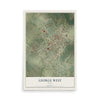 Map of George West, Texas, 12 x 18 inch unframed archival matte print