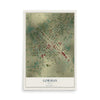 Map of Gorman, Texas, 12 x 18 inch unframed archival matte print