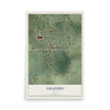 Map of Graford, Texas, 12 x 18 inch unframed archival matte print