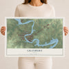 Map of Granbury, Texas, 12 x 18 inch unframed archival matte print