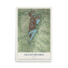 Map of Grand Prairie, Texas, 12 x 18 inch unframed archival matte print