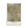 Map of Grandfalls, Texas, 12 x 18 inch unframed archival matte print