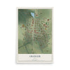Map of Granger, Texas, 12 x 18 inch unframed archival matte print