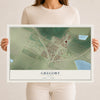 Map of Gregory, Texas, 12 x 18 inch unframed archival matte print
