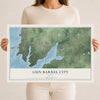 Map of Gun Barrel City, Texas, 12 x 18 inch unframed archival matte print