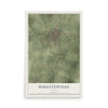 Map of Hallettsville, Texas, 12 x 18 inch unframed archival matte print