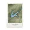 Map of Hallsburg, Texas, 12 x 18 inch unframed archival matte print