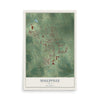 Map of Hallsville, Texas, 12 x 18 inch unframed archival matte print