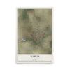 Map of Hamlin, Texas, 12 x 18 inch unframed archival matte print