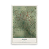 Map of Happy, Texas, 12 x 18 inch unframed archival matte print