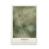 Map of Hawley, Texas, 12 x 18 inch unframed archival matte print