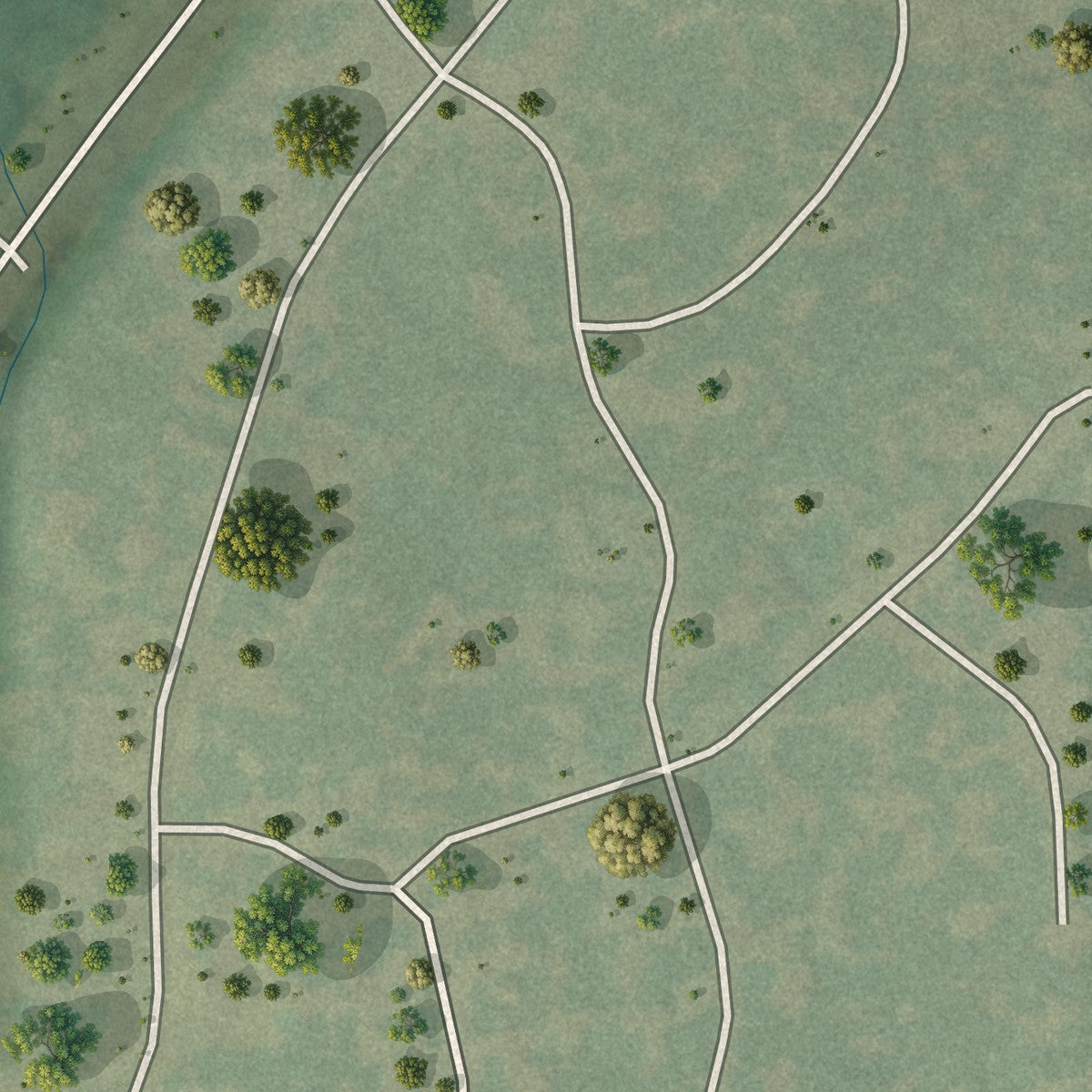 Close-up of the map of Hays, Texas print showing street and building detail