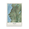 Map of Heath, Texas, 12 x 18 inch unframed archival matte print